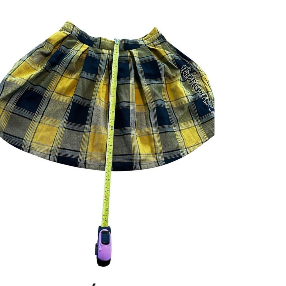 Harry Potter Hufflepuff Plaid Skater Skirt Dark Academia Hogwarts MD Fantasy - Picture 4 of 8
